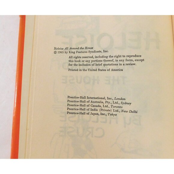 Heloise All Around the House Vintage 1965 Hardback Dust Jacket Book Club Edition - Picture 7 of 7